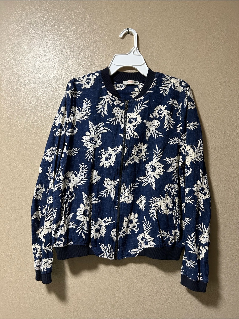 Orange Creek Cotton Jacket M Dark Floral Boho Resort Cruise Lightweight Layering